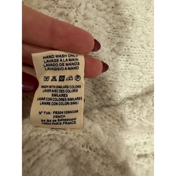 FRNCH Paris Popcorn Eyelash Soft Open Front Long Cardigan NWT - Picture 7 of 7